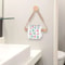 Rustic Wooden Triangle Toilet Paper Holder NailFree Wall Mounted Bathroom Shelf 0