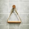 Rustic Wooden Triangle Toilet Paper Holder NailFree Wall Mounted Bathroom Shelf 8