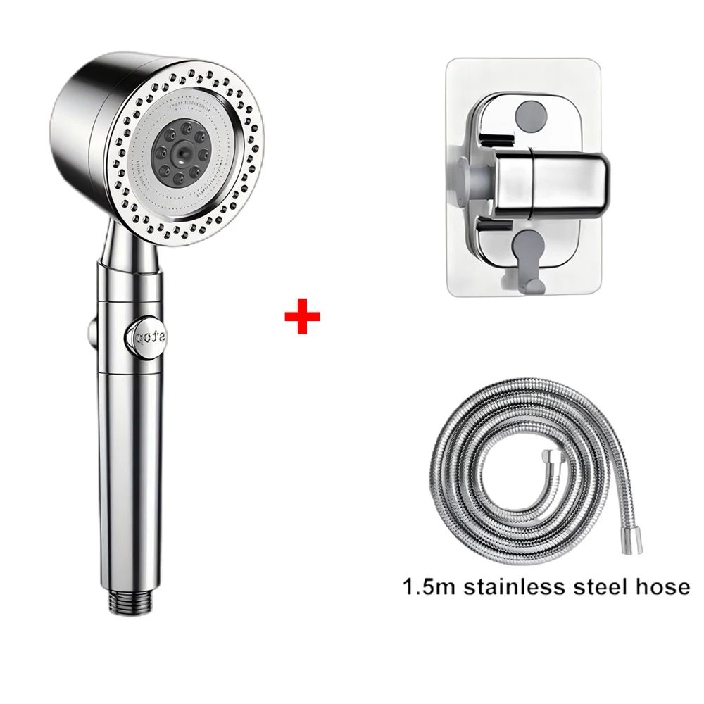 AquaSpa 5Mode High Pressure Shower Head With Filter Water Saving Design 8