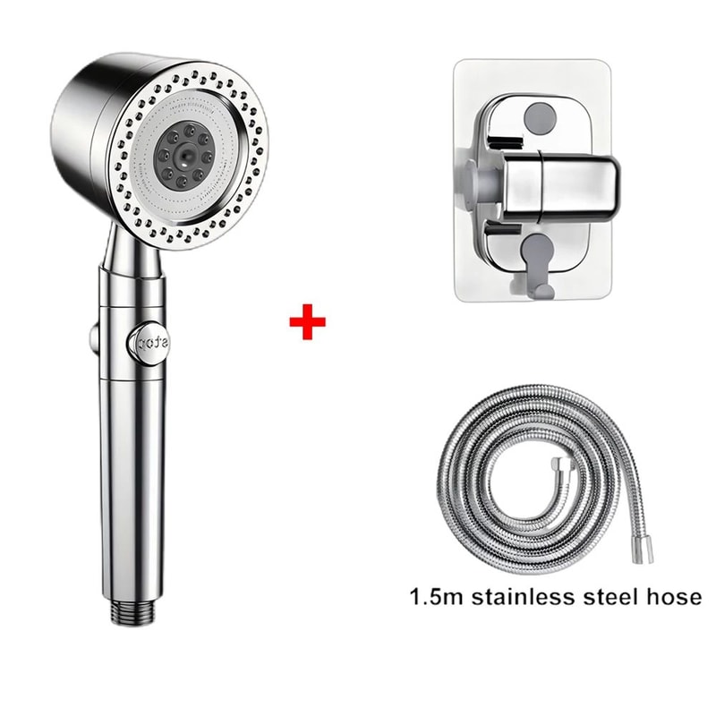 AquaSpa 5Mode High Pressure Shower Head With Filter Water Saving Design 8
