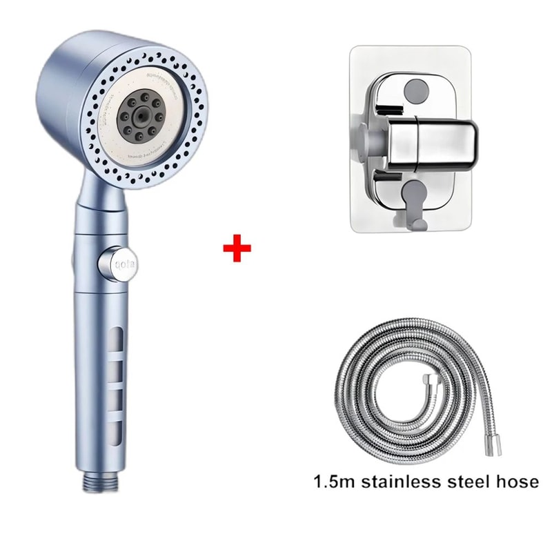 AquaSpa 5Mode High Pressure Shower Head With Filter Water Saving Design 9