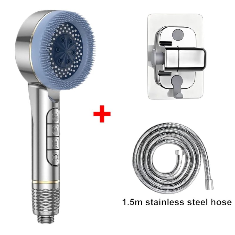High Pressure Shower Head With SelfCleaning Silicone Brush 4 Spray Modes 8