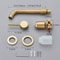 Brushed Gold Wall Mount Bathroom Faucet Concealed Hot Cold Basin Mixer Tap 5