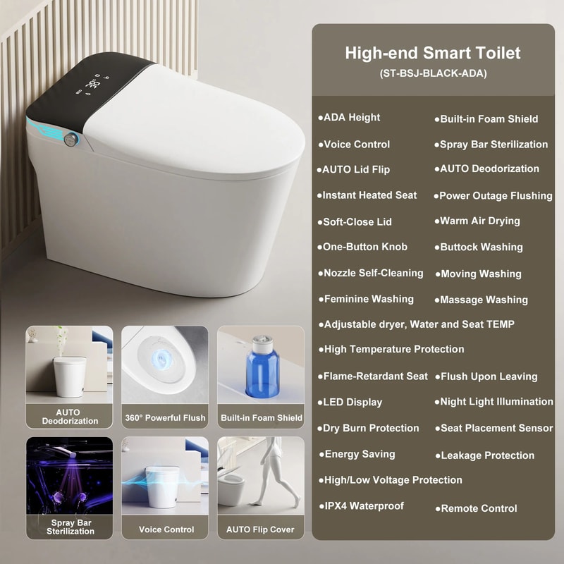PureComfort Pro Smart Toilet With Bidet And Instant Warm Water Dryer 6