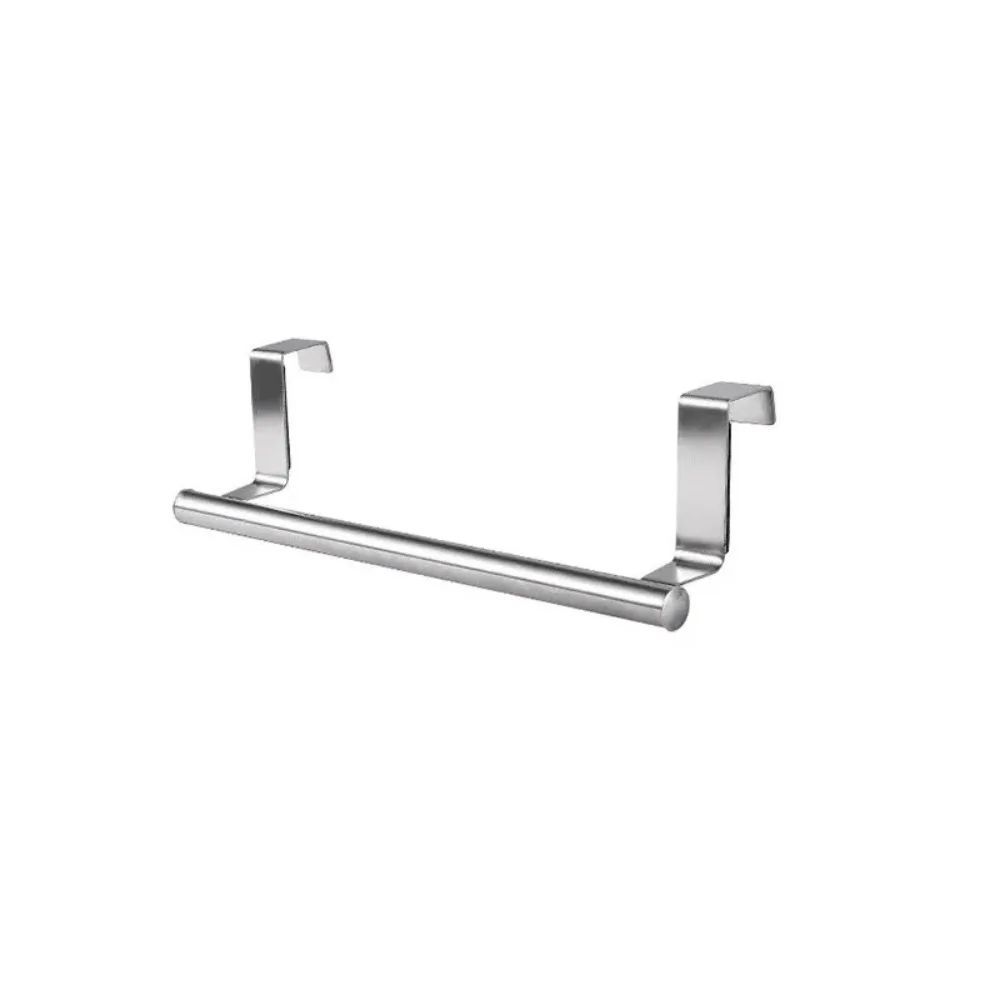 NoDrill Stainless Steel Towel Bar Over The Door SpaceSaving Bathroom Kitchen Rack 4