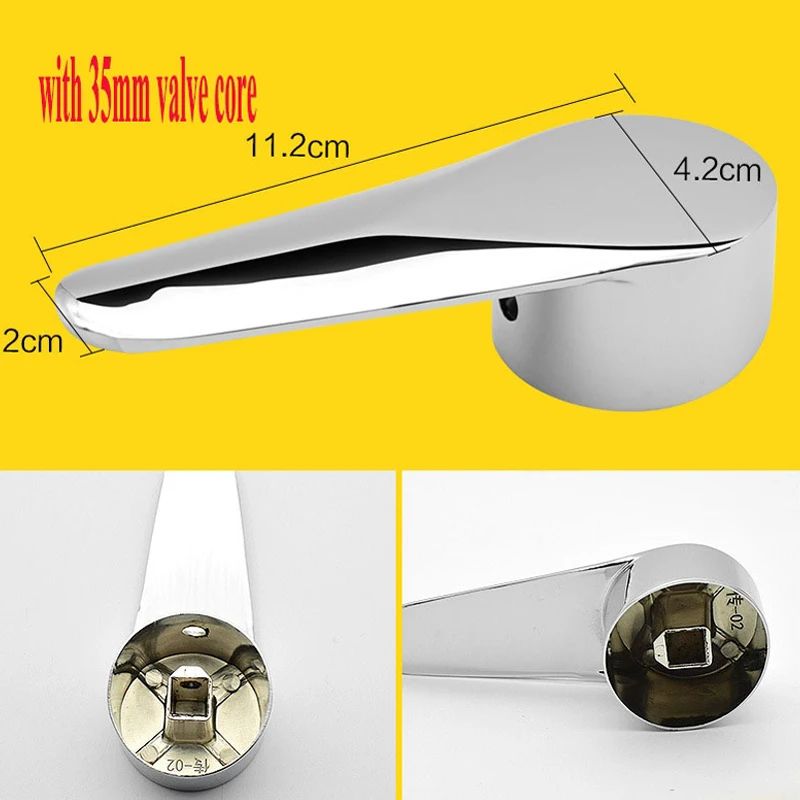 Universal Replacement Faucet Handle Metal SingleLever For Bathroom Kitchen HotCold Control 7