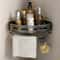 AeroGrip NoDrill Aluminum Corner Shower Shelf WallMounted Bathroom Storage Rack 1