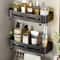 AeroGrip NoDrill Aluminum Corner Shower Shelf WallMounted Bathroom Storage Rack 6
