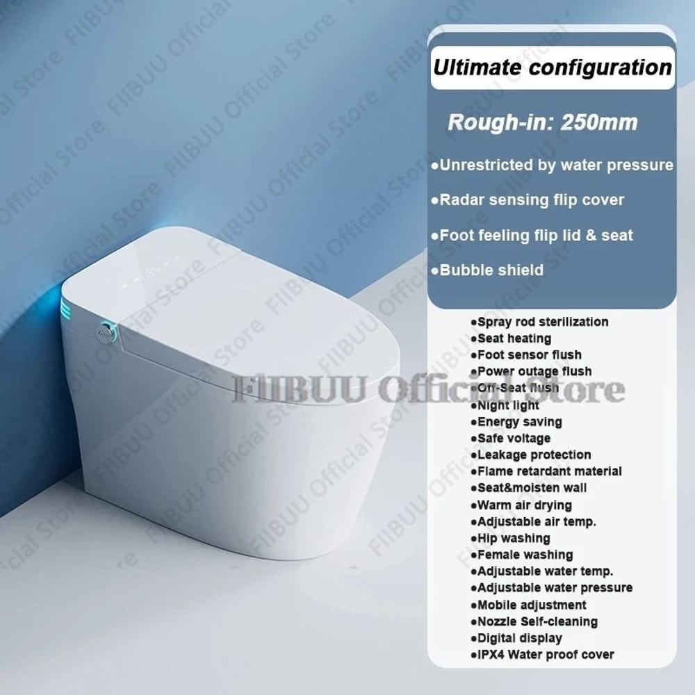 Luxury Smart Toilet With Heated Seat And BuiltIn Bidet Elongated OnePiece Comfort System 10