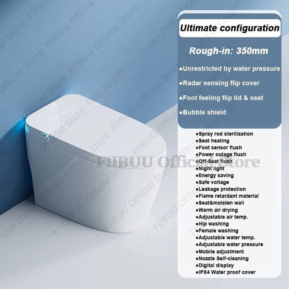 Luxury Smart Toilet With Heated Seat And BuiltIn Bidet Elongated OnePiece Comfort System 12