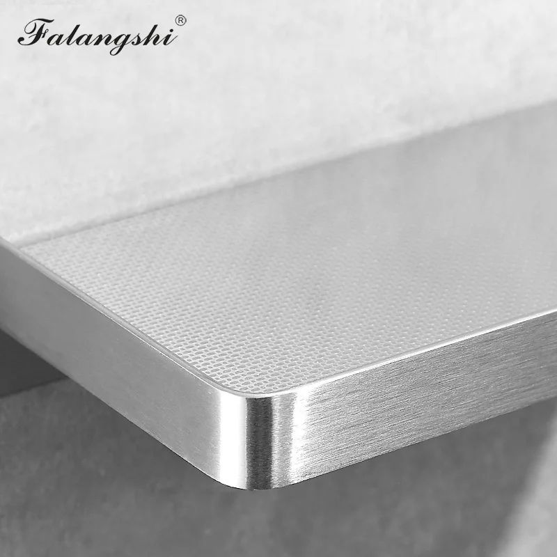 Falangshi Stainless Steel Shower Shelf With Phone Holder Wall Mounted Bathroom Storage Rack 4