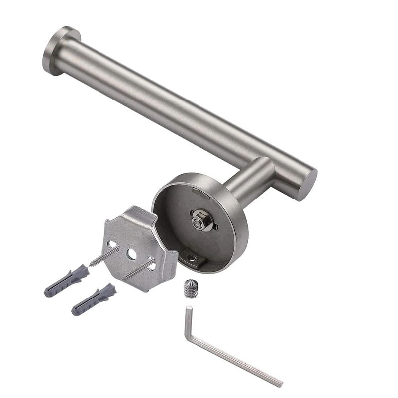 Stainless Steel Toilet Paper Holder Wall Mount DrillMounted Bathroom Tissue Holder In Black Or Silv 7