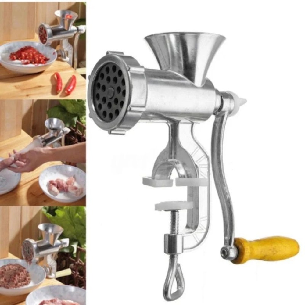 HeavyDuty Manual Meat Grinder Sausage Stuffer For Home Kitchen 4