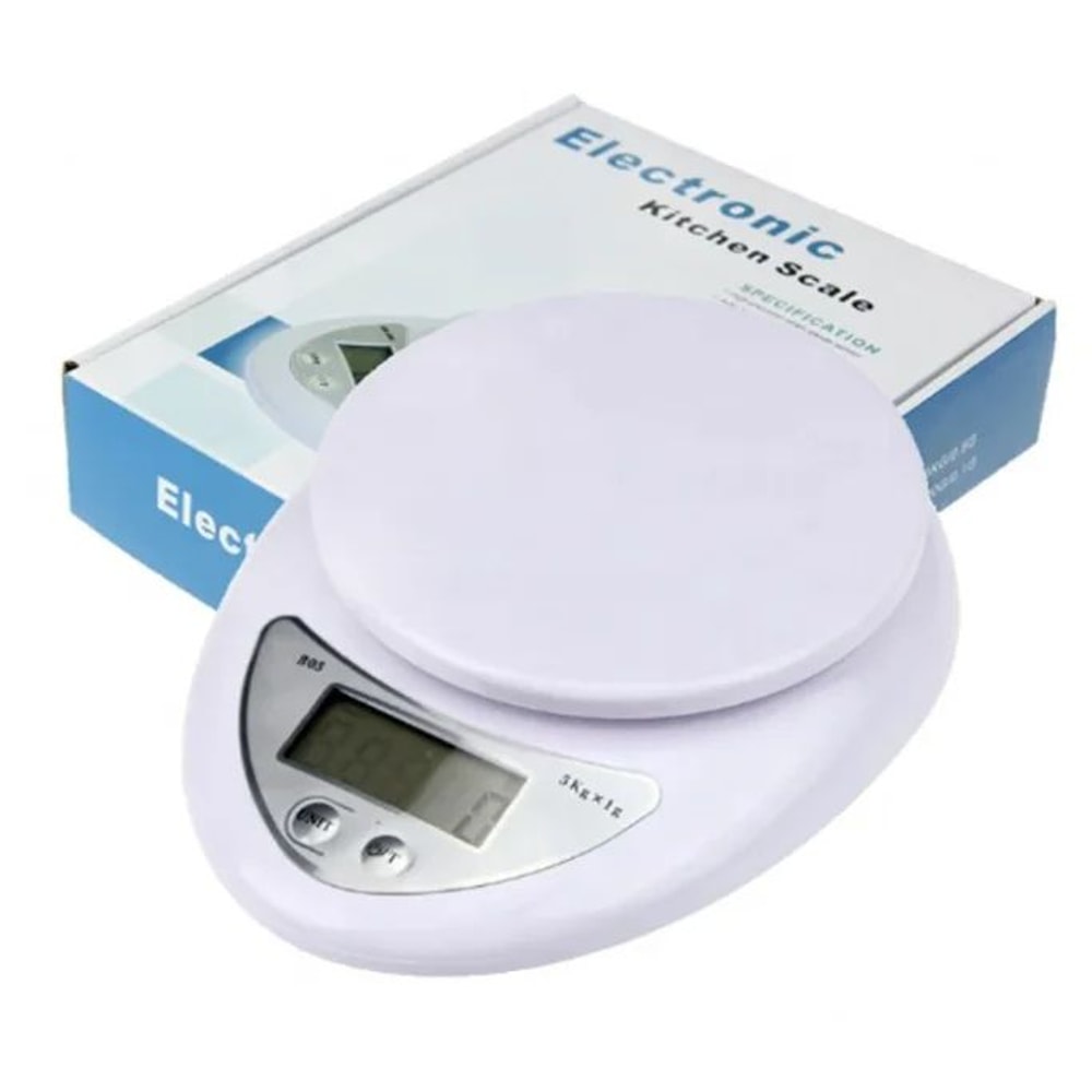 PrecisionPro Digital Kitchen Scale Portable 5kg LED Food Scale For Accurate Cooking Baking 0