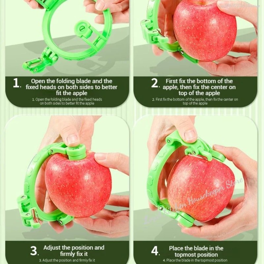 PrecisionTurn Apple Peeler Corer Handheld Apple Peeler Machine With Stainless Steel Blade 5