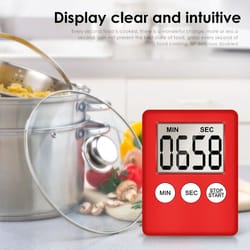 magnatime lcd digital kitchen timer with magnetic back & loud alarm