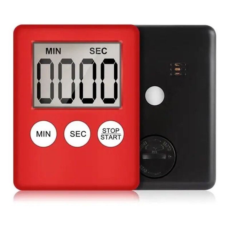 MagnaTime LCD Digital Kitchen Timer With Magnetic Back Loud Alarm 8