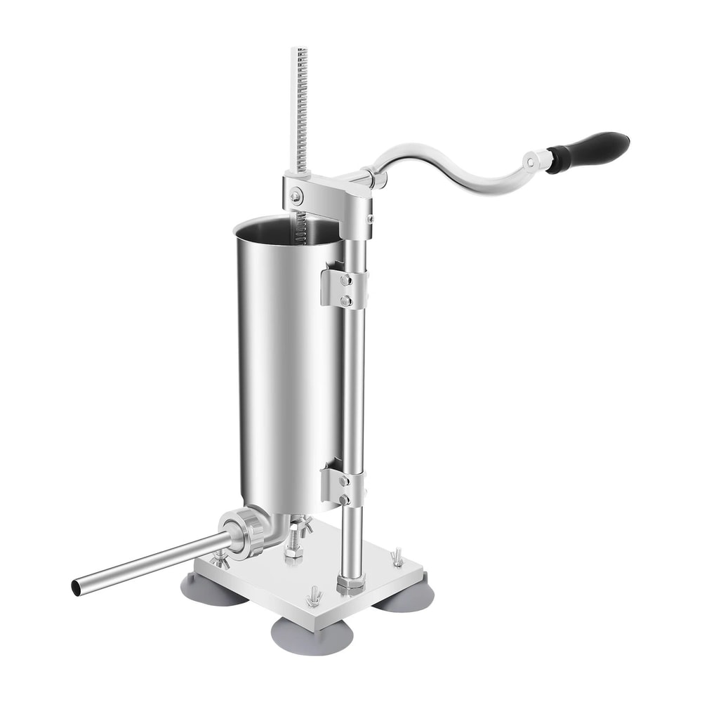 3L Stainless Steel Vertical Sausage Stuffer Heavy Duty Manual Sausage Stuffer With 11 Filling Tube 5