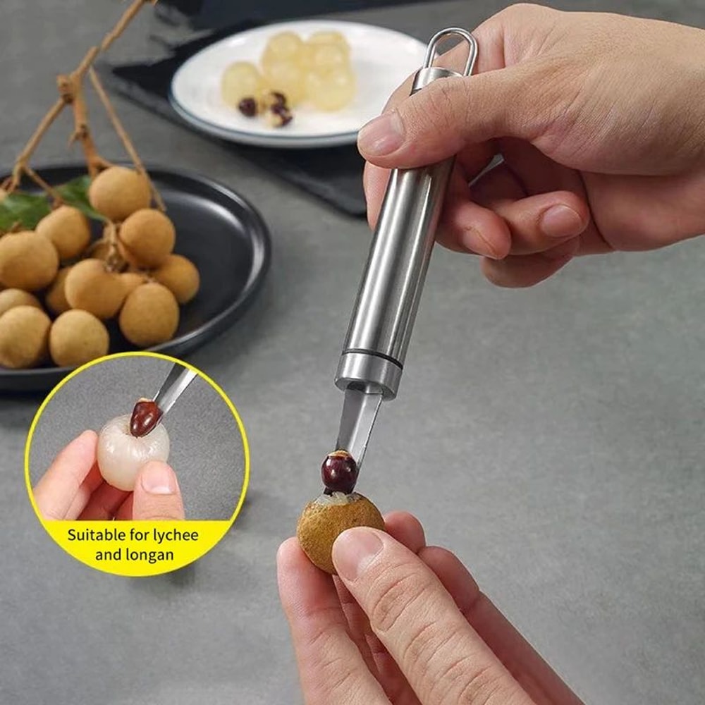 Cherry Pitter And Olive Pitter Handheld Plunger Quick Fruit Pit Remover Tool For Clean Intact Frui 11