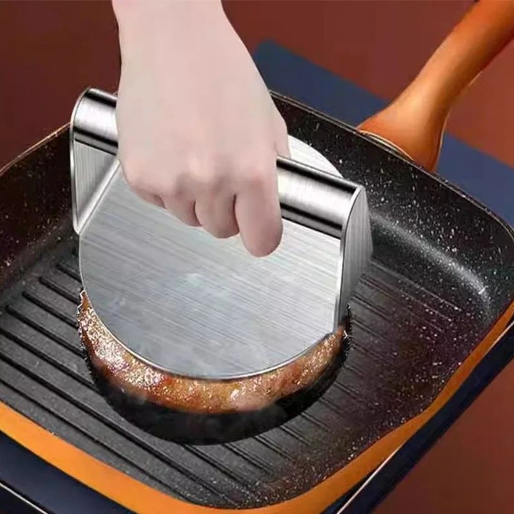 Stainless Steel Patty Meat Pie Press Professional Kitchen Meat Press Tool 3