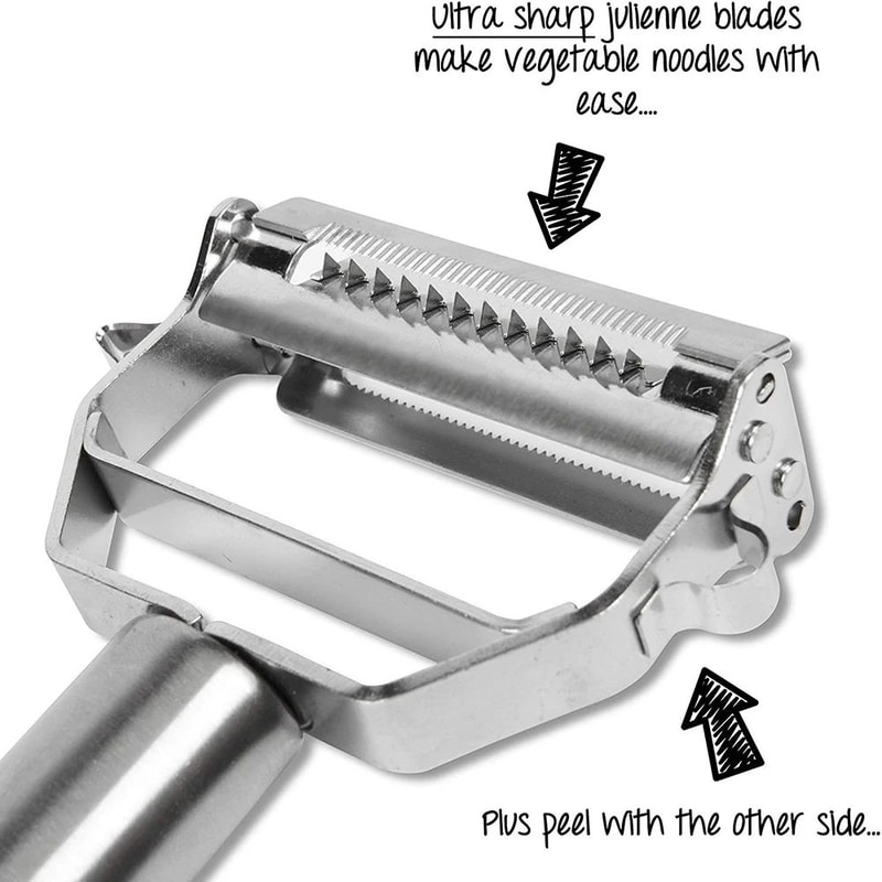 Stainless Steel Julienne Peeler 3in1 Vegetable Fruit Slicer Tool 3