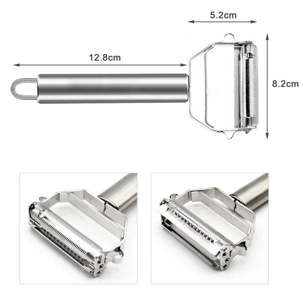 Stainless Steel Julienne Peeler 3in1 Vegetable Fruit Slicer Tool 4