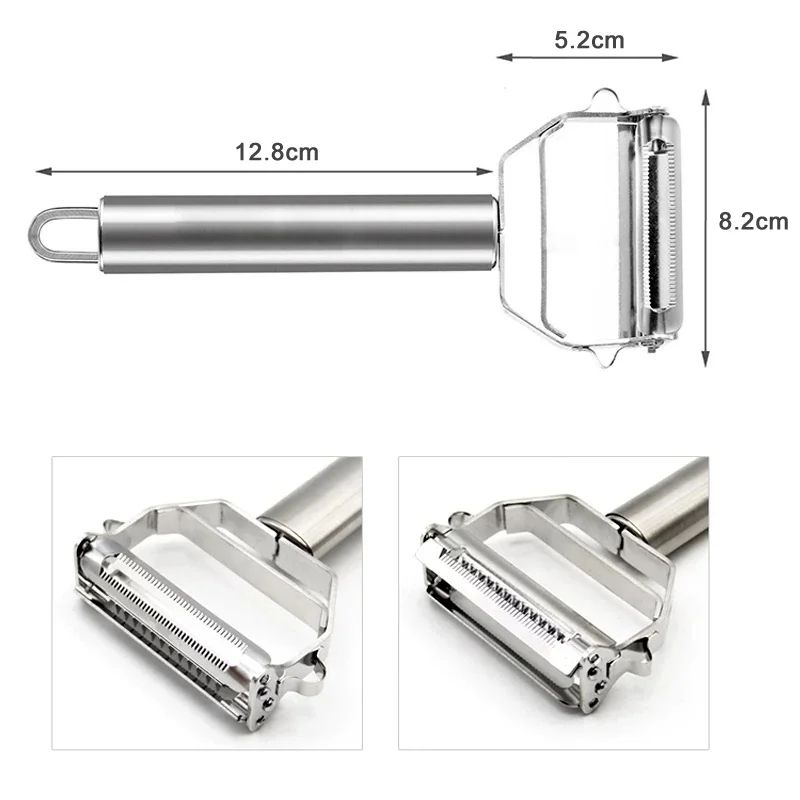 Stainless Steel Julienne Peeler 3in1 Vegetable Fruit Slicer Tool 4