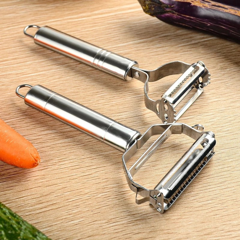 Stainless Steel Julienne Peeler 3in1 Vegetable Fruit Slicer Tool 5