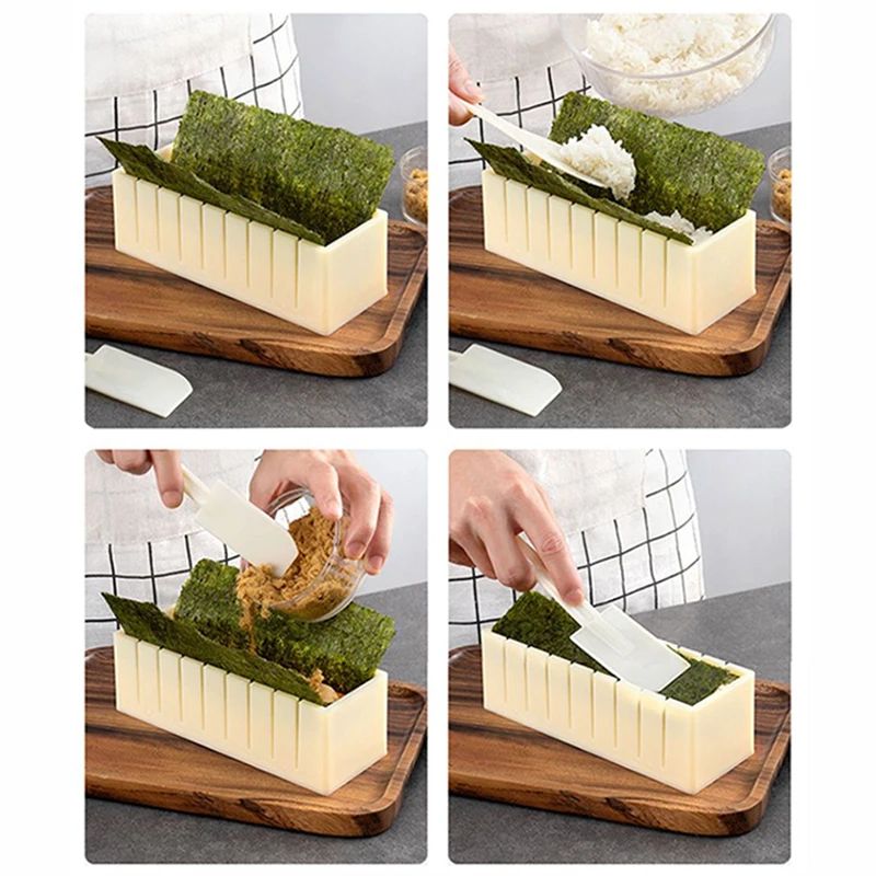 EasyRoll Sushi Maker Kit 3in1 Sushi Roll Maker Onigiri Mold Set 3