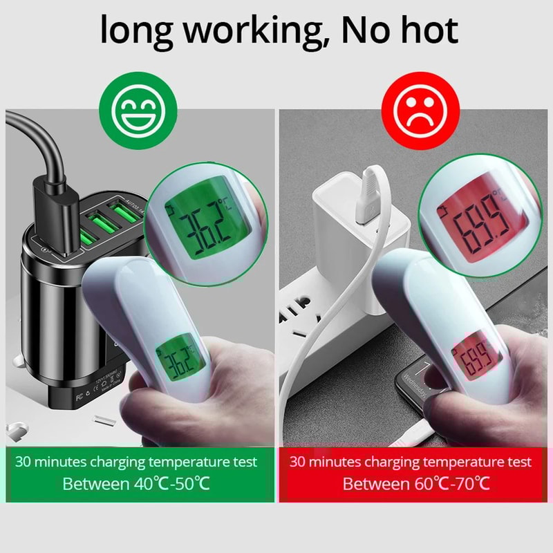 PowerQuad 48W 4Port USB Fast Charger With Quick Charge 30 Wall Adapter 2