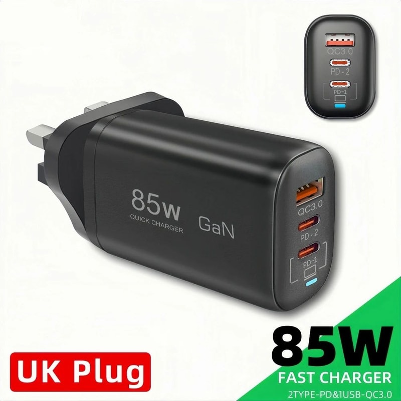PowerMax 85W GaN USBC Charger Fast Charging Adapter For MacBook IPhone Samsung 9
