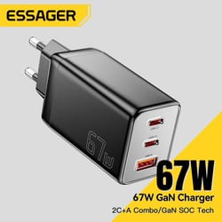 essager 67w gan fast charger – pd 3.0 usb c wall charger for laptop & iphone
