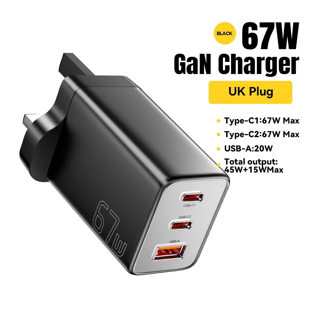 Essager 67W GaN Fast Charger PD 30 USB C Wall Charger For Laptop IPhone 7