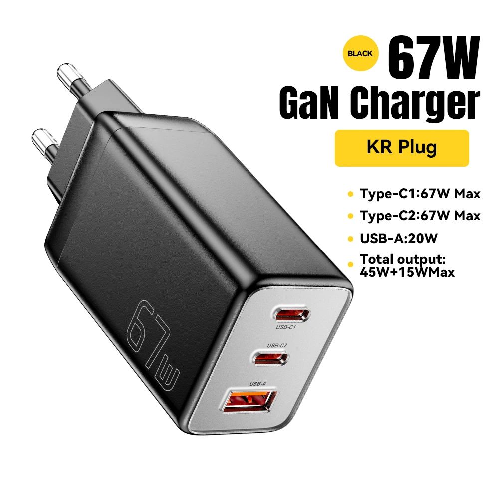 Essager 67W GaN Fast Charger PD 30 USB C Wall Charger For Laptop IPhone 9