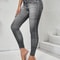 Denim Look High Waist Tummy Control Leggings With Pockets 5