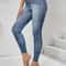 Denim Look High Waist Tummy Control Leggings With Pockets 6