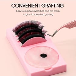 lashpro 2-in-1 acrylic eyelash extension holder & glue palette