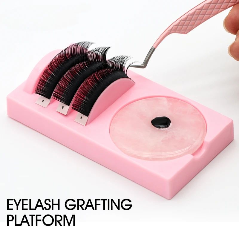 LashPro 2in1 Acrylic Eyelash Extension Holder Glue Palette 1