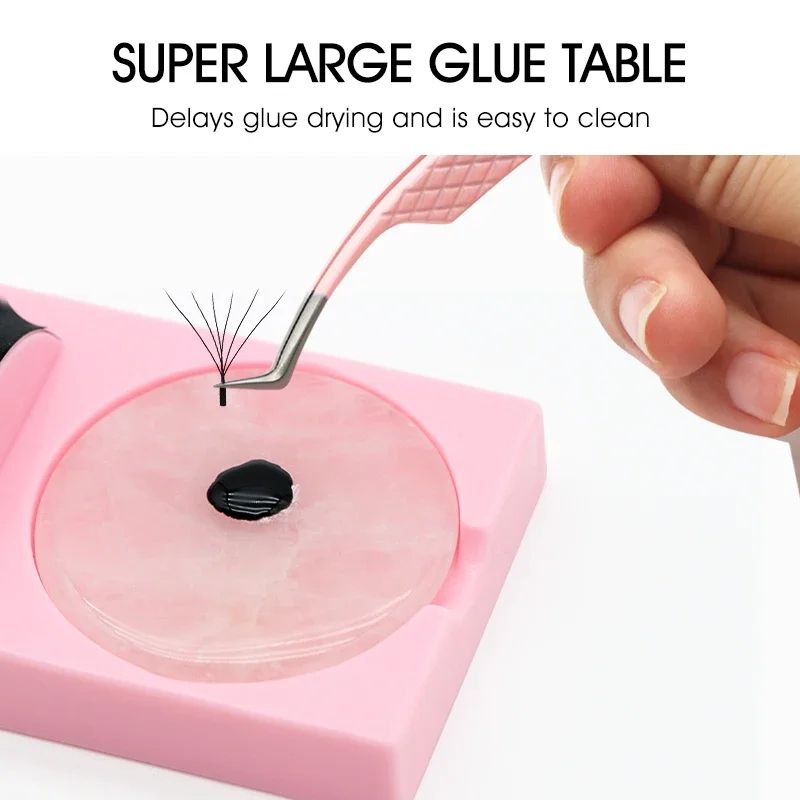 LashPro 2in1 Acrylic Eyelash Extension Holder Glue Palette 3