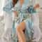 Elegant Floral Silk Kimono Robe Breathable Womens Luxury Loungewear 5