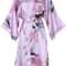 Floral Satin Bridesmaid Robe Short Kimono Wedding GettingReady Robe For Women 2