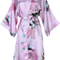 Floral Satin Bridesmaid Robe Short Kimono Wedding GettingReady Robe For Women 2
