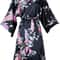 Floral Satin Bridesmaid Robe Short Kimono Wedding GettingReady Robe For Women 1