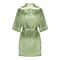 Sage Green Satin Silk Bridal Robe Plus Size Wedding Bathrobe For Bride Bridesmaids 9