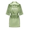Sage Green Satin Silk Bridal Robe Plus Size Wedding Bathrobe For Bride Bridesmaids 11