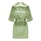 Sage Green Satin Silk Bridal Robe Plus Size Wedding Bathrobe For Bride Bridesmaids 12