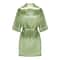 Sage Green Satin Silk Bridal Robe Plus Size Wedding Bathrobe For Bride Bridesmaids 14