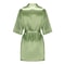 Sage Green Satin Silk Bridal Robe Plus Size Wedding Bathrobe For Bride Bridesmaids 15