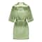 Sage Green Satin Silk Bridal Robe Plus Size Wedding Bathrobe For Bride Bridesmaids 6