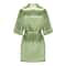 Sage Green Satin Silk Bridal Robe Plus Size Wedding Bathrobe For Bride Bridesmaids 7